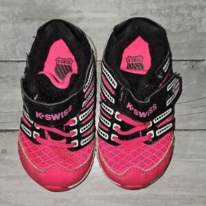 Toddler K-Swiss Pink/Black/White Sneakers sz 4
